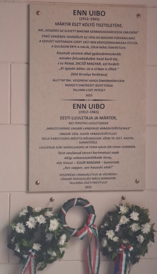 Enn Uibo mälestustahvel Ungaris